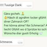 Erfahrungsbericht Vorbereitung auf Zahnarzt Operation und Schmerzfrei: Mit Hypnose gegen chronische Schmerzen. Anna Gustin Praxis für Hypnose und Mentalcoaching in Chur, Scuol im Engadin und online.