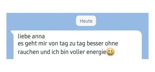 Aufhören zu rauchen. Erfahrungsbericht mit Hypnose zum Nichtraucher mit Anna Gustin in Chur oder Engadin Scuol