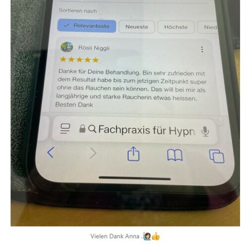 Rauchentwöhnung. Erfahrungsbericht mit Hypnose zum Nichtraucher mit Anna Gustin in Chur oder Engadin Scuol