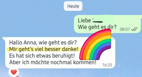 Erfahrungsbericht gegen dunkle Gefühle, emotionale Schwere. Mit Hypnose gegen seelisches Leiden. Anna Gustin Praxis für Hypnose und Mentalcoaching in Chur, Scuol im Engadin und online.
