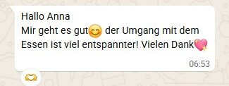 Hypnose Erfahrungsbericht gegen Essstörung mit Anna Gustin in Chur, Engadin oder Online