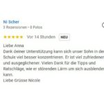 Hypnose Erfahrungsbericht gegen Stress, Konzentrationsschwierigkeiten und ADHS mit Anna Gustin in Chur, Engadin oder Online