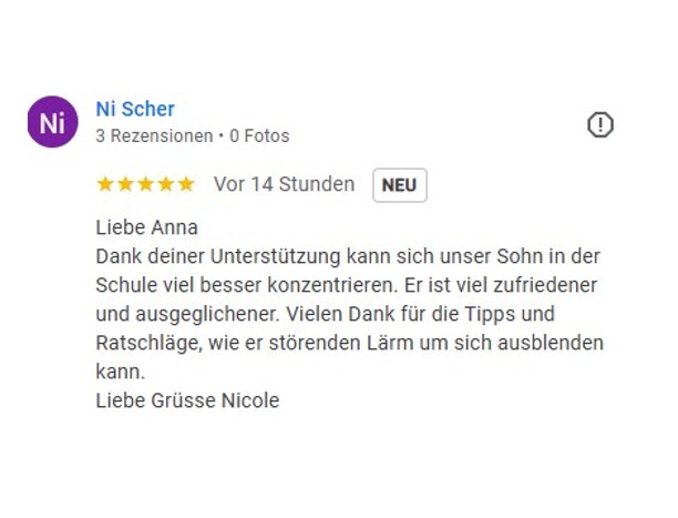 Hypnose Erfahrungsbericht gegen Stress, Konzentrationsschwierigkeiten und ADHS mit Anna Gustin in Chur, Engadin oder Online